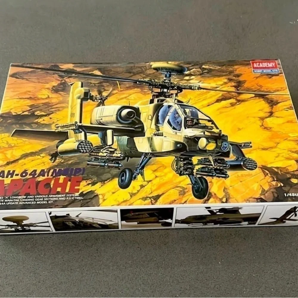 Academy McDonnell-Douglas AH-64A Apache Helicopter  1:48 Model Kit # 2115